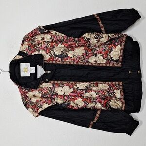 Vintage South Harbour Retro Floral Indie Sleaze Baroque Windbreaker Jacket *M/P